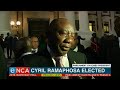 President Ramaphosa speaks to eNCA outside Parliament