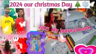 2025 හදපු journal Book එක ✍️✨📚 |මගේ පලවෙනි christmas Day එක 🌲❄️| #ishu #vairalvideo #love