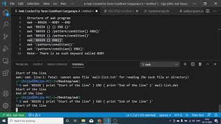 4. awk program structure