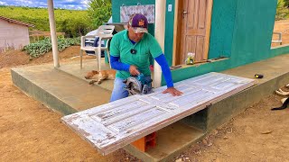 Old Solid Wood Door in the Countryside - This is How Everything is Used - Carpentry Old Solid Woo...