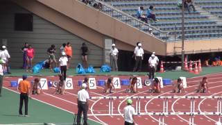 2013日本ｲﾝｶﾚ女子100mH予選5組 高橋麻実13.85(+2.3) Mami Takahashi1st