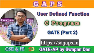 2. User Defined Function(Part 2) | C Program | GATE C Program