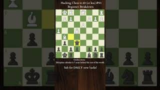 Hacking Chess #50 - Beginner Mistakes #shorts #chess #chessshorts #hacks #trend #chessgame #youtube