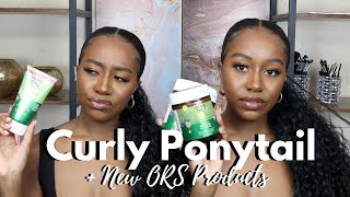 EASY LOW MIDDLE-PART PONYTAIL + TRYING OUT NEW ORS OLIVE OIL PRODUCTS |  ALLABOUTASH