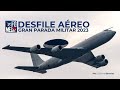 Desfile aéreo de la Fuerza Aérea de Chile en la Gran Parada Militar 2023 | FHD - Cámaras FGMEDIA.cl