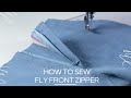 How To Sew Trousers Fly & Zipper | Sewing Tips For Beginners