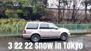 3 22 22 Snow in Tokyo 3月22日 東京 雪