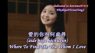 鄧麗君 Teresa Teng 愛的你呀何處尋 Where To Find The You Whom I Love