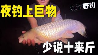 【無空野釣】夜釣魚情是真好啊！這大魚得有十多斤吧 #钓鱼 #探险 #户外 #钓鱼生活 #钓鱼高手 #钓鱼分享 #钓鱼佬 #大鱼