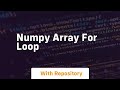numpy array for loop