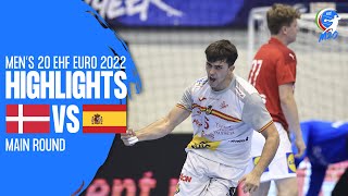 Denmark vs Spain | Highlights | M20 EHF EURO 2022 Main Round
