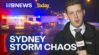 Severe storms cause traffic chaos on Sydney’s roads | 9 News Australia