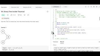 LeetCode 94. Binary Inorder Traversal JavaScript Recursion