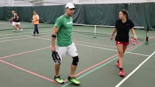 Mixed doubles pickleball w/Lea Jansen 2019