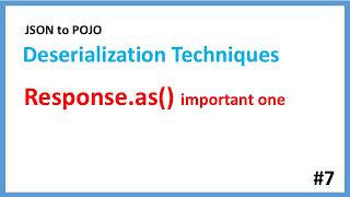 Deserialization using Rest Assured Default Library | Still needs GSON/ObjectMappper