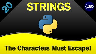 Use escape characters to put special characters in strings in #Python | #learnpython #pythontutorial