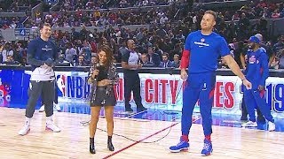 Luka Doncic Gives Blake Griffin No Chance In Mexico Introduction! Mavericks vs Pistons