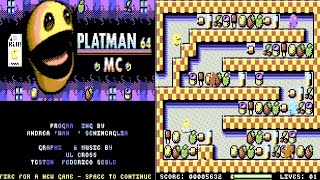 C64 PLATMAN 64 MC PLAT MAN PACMAN PLATFORM PAC MAN AMIGA DEMAKE Wanax \u0026 Team COMMODORE 64 C 64 PORT