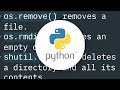 How do I delete a file or folder in Python?