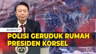 Momen Polisi \u0026 Penyidik KPK Geruduk Rumah Presiden Korsel Yoon Suk-yeol untuk Penangkapan!