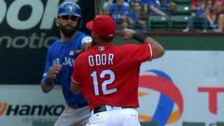 *FULL BRAWL* Jose Bautista Gets Punched! - Blue Jays at Rangers - 5/15/16