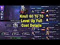 Knull 60 Level To 70 Level Up Full Cost Details - Marvel Future Fight