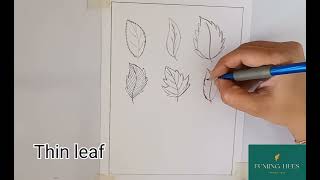 Draw leaf freehand easy | How to draw leaves step by step | Drawing leaves tutorials L-1