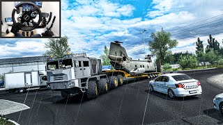 Belorussian Truck Transporting Huge US Navy Sea Knight Helicopter - Euro Truck Simulator 2