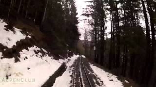 AlpenClub Schliersee - Taking the train back down The Wendelstein...