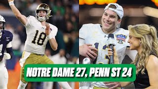 NOTRE DAME ADVANCES TO THE NATIONAL CHAMPIONSHIP GAME! Reacting to 27-24 win vs. Penn State | CFP