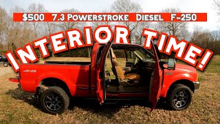 This $500 F250 7.3 Diesel Project Gets New Carpet and a Sliding Rear Window