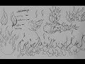 Pen and Ink Drawing Tutorials | How to draw fire, flames, and fireballs