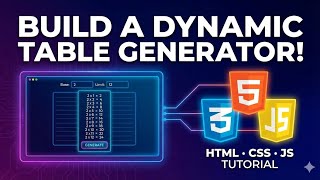 How to make a table generator with HTML, CSS and JavaScript