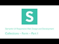 Semantic UI: Collections – Form – Part I