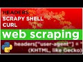 How To Use HEADERS in SCRAPY SHELL, Python Requests, and CURL - code examples