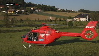 Notarzthubschrauber nach schwerem Fahrradsturz in Neukirchen bei Lambach im Einsatz