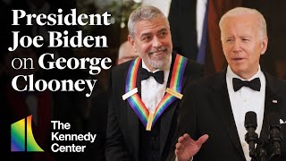 President Joe Biden on George Clooney - 45th Kennedy Center Honors (White House Reception)