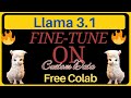 Fine-Tune Llama 3.1 On Your Data in Free Google Colab