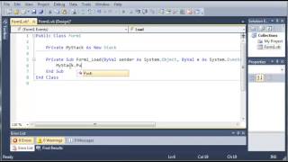 Visual Basic Tutorial 84 Stacks YouTube