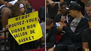 Victor Wembanyama signs French fans' basketball at Summer League | NBA on ESPN