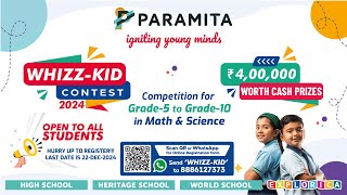 Paramita launched WHIZZ-KID Season-II contest | Register by 22-Dec-24 | Link in the description