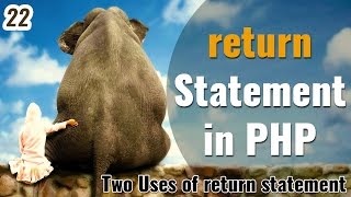 Return statement | Two uses of return statement | Learn PHP in hindi / urdu