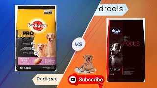 Pedigree pro starter VS drools focus starter (full review in Hindi)