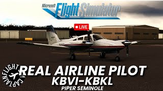 Piper Seminole I VATSIM I Multi Engine Checkride Prep I KBVI-KBKL I Real Airline Pilot I