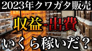 【収益公開】１年間クワガタ飼育にかかった出費と販売で稼いだ収益を公開 2023年【クワガタ飼育】