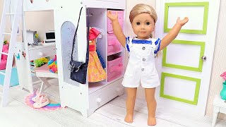 AG Doll Evening Routine with Pink Wardrobe! PLAY DOLLS