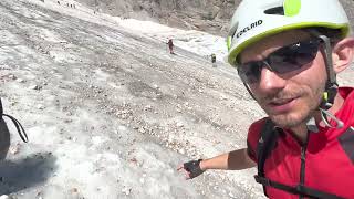 ZUGSPITZE VIA HÖLLENTAL - Abrutschgefahr auf dem Gletscher