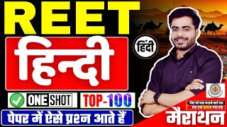 हिन्दी मैराथन REET TOP 100 प्रश्न BY DHEERAJ SIR HINDI CLASS FOR REET EXAM