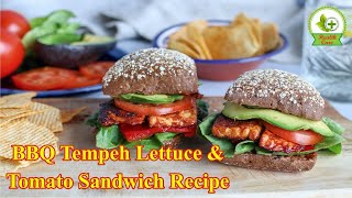 BBQ Tempeh Lettuce & Tomato Sandwich Recipe