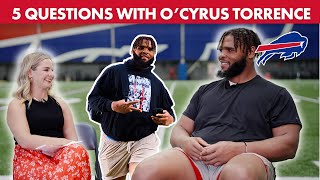 O'Cyrus Torrence Talks His Favorite Meal, Cats, and More On 5 Questions!| Buffalo Bills